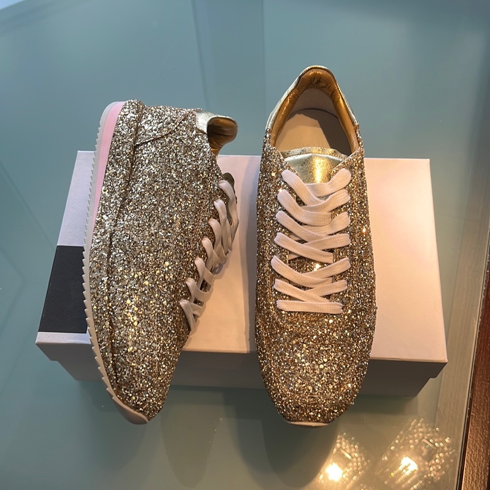 Woman sneakers ghoud gold glitter, size 40-10